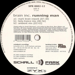 Brain Inc. Running Man USED VINYL 12INCH 33 S RPM 45 RPM