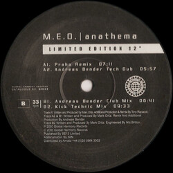 M.E.O. Anathema USED VINYL 12INCH LIMITED EDITION