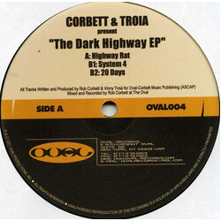 Rob Corbett / Vinny Troia The Dark Highway EP USED VINYL 12INCH EP