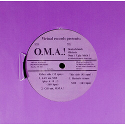 O.M.A.! Deutschlands Härteste Oma (Ugly Bitch) USED VINYL 12INCH 33 S RPM 45 RPM