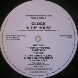 Clock In The House USED VINYL 12INCH 33 S RPM PROMO