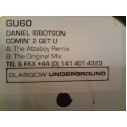 Daniel Ibbotson Comin' 2 Get You USED VINYL 12INCH 33 S RPM WHITE LABEL