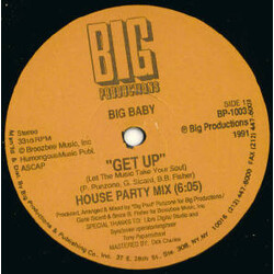 Big Baby Get Up (Let The Music Take Your Soul) USED VINYL 12INCH 33 S RPM