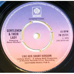 The Gentlemen & Their Ladies / Danny Mitchell (2) Like Her USED VINYL 7INCH 45 RPM