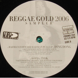 Various Reggae Gold 2006 Sampler USED VINYL 12INCH PROMO SAMPLER