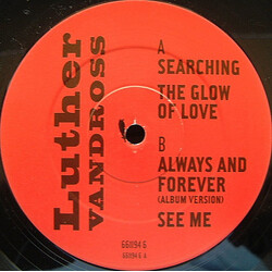 Luther Vandross Searching / The Glow Of Love USED VINYL 12INCH 33 S RPM STEREO