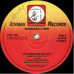 Barbara Lynn You Make Me So Hot USED VINYL 12INCH 45 RPM