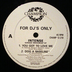 Intense (2) Garage Movement EP USED VINYL 12INCH EP PROMO