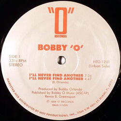 Bobby Orlando I'll Never Find Another USED VINYL 12INCH 33 S RPM