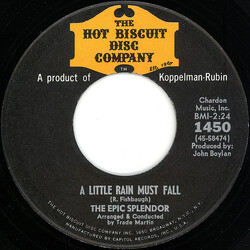 The Epic Splendor A Little Rain Must Fall USED VINYL 7INCH 45 RPM SINGLE