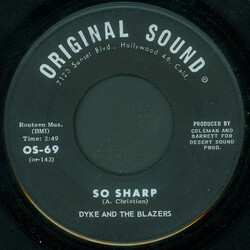 Dyke & The Blazers So Sharp / Don't Bug Me USED VINYL 7INCH 45 RPM MONO