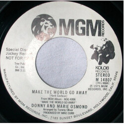 Donny & Marie Osmond Make The World Go Away USED VINYL 7INCH 45 RPM PROMO