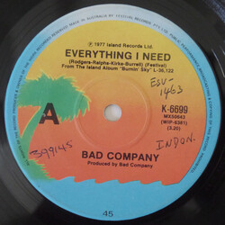 Bad Company (3) Everything I Need USED VINYL 7INCH 45 RPM