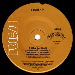 Starship (2) Sara USED VINYL 7INCH 45 RPM SINGLE