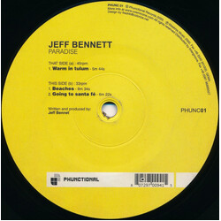 Jeff Bennett Paradise USED VINYL 12INCH 45 RPM 33 S RPM