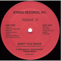 Risque III Don't You Know / Tropic Zone USED VINYL 12INCH 33 S RPM