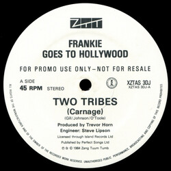 Frankie Goes To Hollywood Two Tribes (Carnage) / Relax (U.S. Mix) USED VINYL 12INCH 45 RPM PROMO