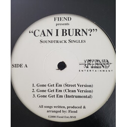 Fiend (2) Can I Burn Soundtrack Singles USED VINYL 12INCH 33 S RPM SINGLE PROMO STEREO