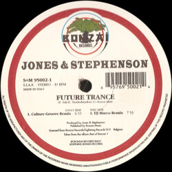 Jones - Sider Future Trance USED VINYL 12INCH 33 S RPM REISSUE