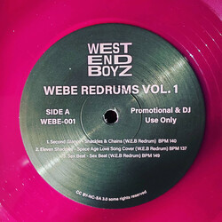 West End Boyz Edits WEBE Redrums Vol. 1 USED VINYL 12INCH MINI-ALBUM COMPILATION LIMITED EDITION PROMO