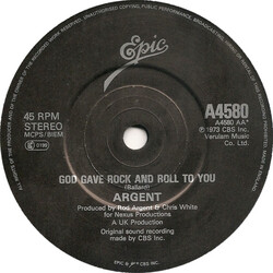 Argent Hold Your Head Up / God Gave Rock And Roll To You USED VINYL 7INCH