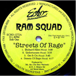 Ram Squad Streets Of Rage USED VINYL 12INCH 33 S RPM