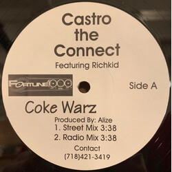 Castro The Connect / Richkid Coke Warz USED VINYL 12INCH 33 S RPM SINGLE