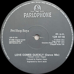 Pet Shop Boys Love Comes Quickly USED VINYL 12INCH 45 RPM SINGLE