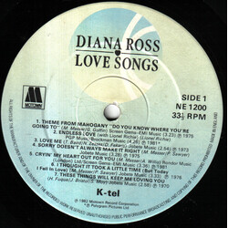 Diana Ross Love Songs Vinyl LP USED