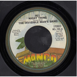 Invisible Man's Band All Night Thing USED VINYL 7INCH 45 RPM SINGLE STYRENE