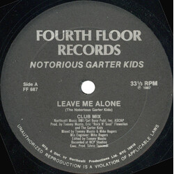 Notorious Garter Kids Leave Me Alone USED VINYL 12INCH 33 S RPM