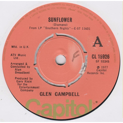Glen Campbell Sunflower Vinyl 7" USED