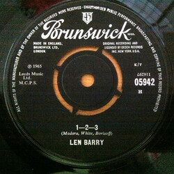Len Barry 1-2-3 USED VINYL 7INCH 45 RPM SINGLE