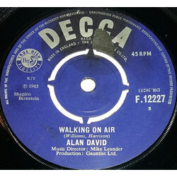 Alan David Walking On Air USED VINYL 7INCH 45 RPM SINGLE