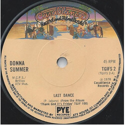 Donna Summer Last Dance USED VINYL 7INCH 45 RPM SINGLE