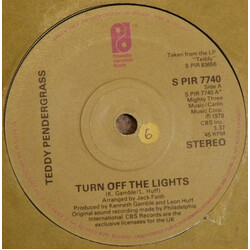 Teddy Pendergrass Turn Off The Lights USED VINYL 7INCH SINGLE