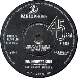 The Master Singers The Highway Code USED VINYL 7INCH 45 RPM SINGLE