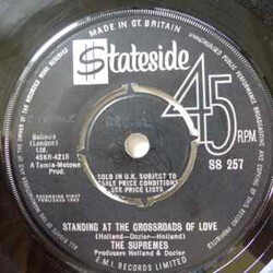The Supremes Standing At The Crossroads Of Love / When The Lovelight Starts Shining Thru' His Eyes USED VINYL 7INCH 45 RPM