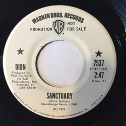 Dion (3) Sanctuary USED VINYL 7INCH 45 RPM PROMO SINGLE
