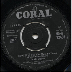 Jackie Wilson / Linda Hopkins Sing (And Tell The Blues So Long) / I Found Love USED VINYL 7INCH 45 RPM SINGLE