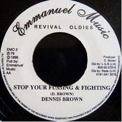 Dennis Brown Stop Your Fussing & Fighting / Together Brothers USED VINYL 7INCH 45 RPM REPRESS