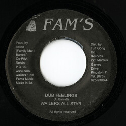 The Wailers Band Dub Feelings / Trouble Dub USED VINYL 7INCH 45 RPM REPRESS