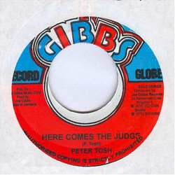 Peter Tosh / Joe Gibbs & The Professionals Here Comes The Judge / Judgement USED VINYL 7INCH 45 RPM REISSUE