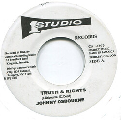 Johnny Osbourne Truth & Rights / Let Me In USED VINYL 7INCH 45 RPM REPRESS
