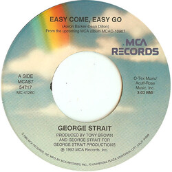 George Strait Easy Come, Easy Go USED VINYL 7INCH 45 RPM