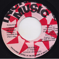 Junior Delgado Trouble USED VINYL 7INCH 45 RPM