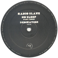 Radio Slave No Sleep (Part Three) USED VINYL 12INCH SINGLE SIDED PROMO