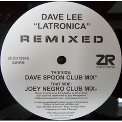 Dave Lee Latronica Remixed USED VINYL 12INCH