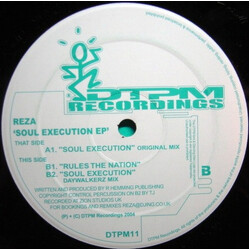 Reza (2) Soul Execution EP USED VINYL 12INCH