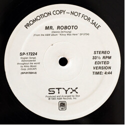 Styx Mr. Roboto USED VINYL 12INCH PROMO 33 S RPM
